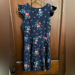 Gap girls extra large blue floral dress